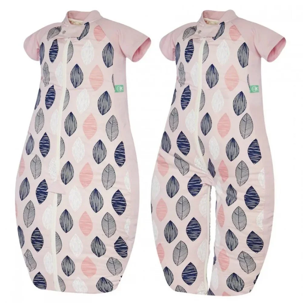 ErgoPouch Sleep Suit Bag (1.0 tog) Size 2-12 months Pink Leaf